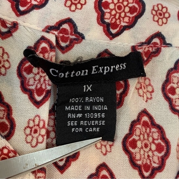 Cotton Express Boho Sleeveless Dress size 1x - Picture 4 of 8